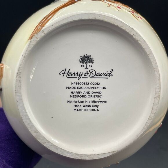 Harry & David Woodland Bird Lodge Red Berries Pitcher  2012 - Picture 7 of 10